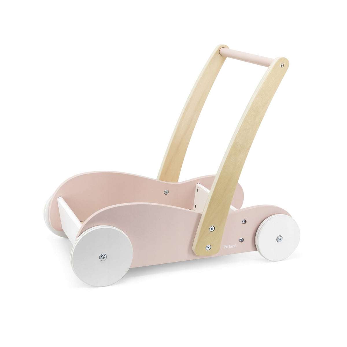 Viga PolarB Wooden Stroller 2in1 Walker Pusher Pink for Kids Brand Viga