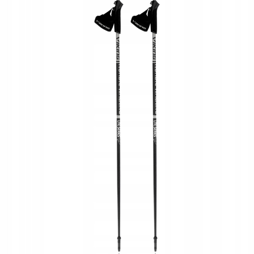 Viking Lite PRO Nordic Walking Aluminium Sticks 110cm 158g Black and Grey Packaging status original