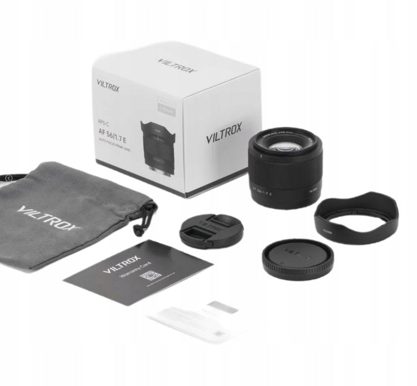 Viltrox 56mm f/1.7 AF STM lens power. Sony E Packaging status original