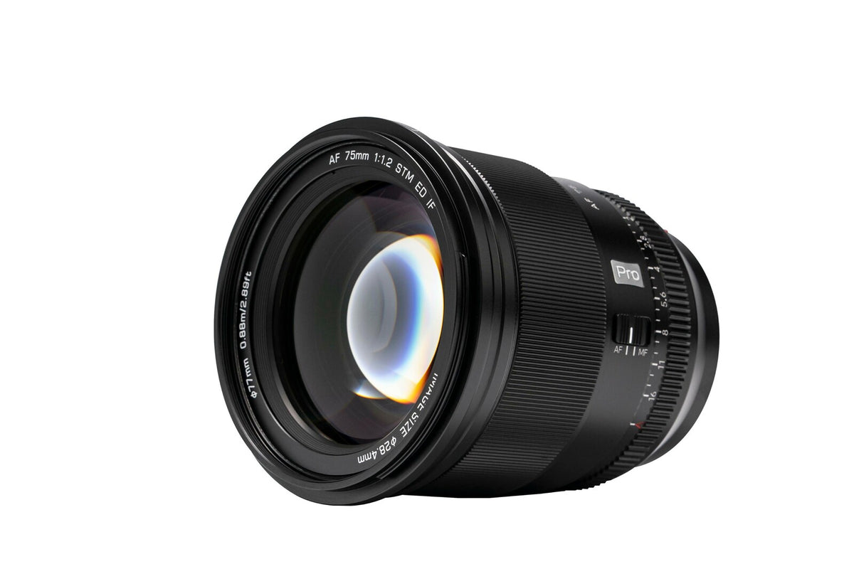 Viltrox AF 75mm f/1.2 XF power. Fuji X PROMOTION ON TRIPOD BENRO Packaging status original