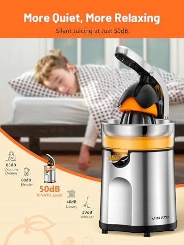 Vinato Citrus Juicer 85W, Automatic, Anti-Drip, 2 Cones Brand no brand