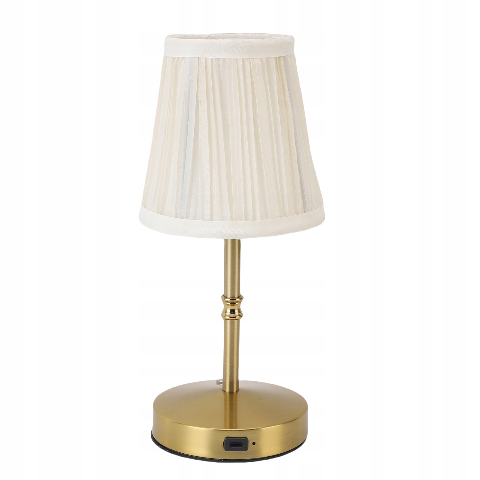 Vintage Table Lamp with Fabric Shade, 7U Wireless Brand no brand
