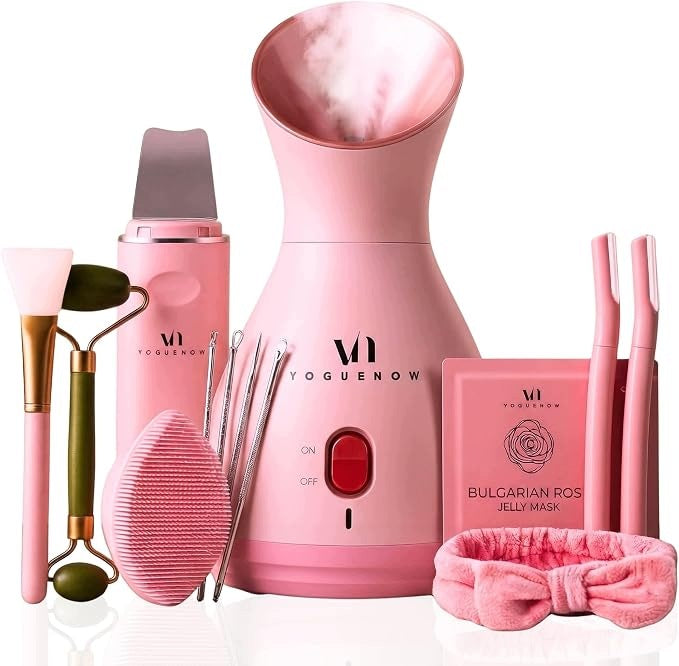 VogueNow LuxGlow Face Steamer 3in1 Home Spa 17 Accessories