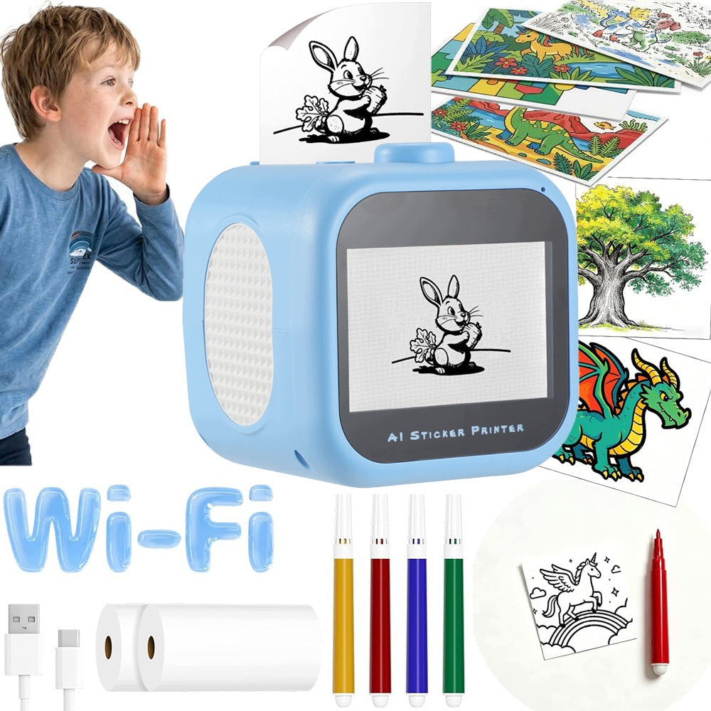 Voice printing robot,Kids AI voice printer,DIY electronic pet,For Kids Gift