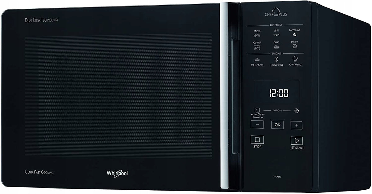 Volně stojící mikrovlnná trouba Whirlpool MCP 349 BL