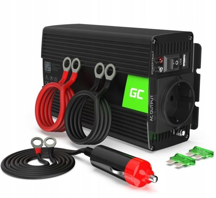 Voltage Converter GREEN CELL 12V to 230V 300W/600W Current Converter