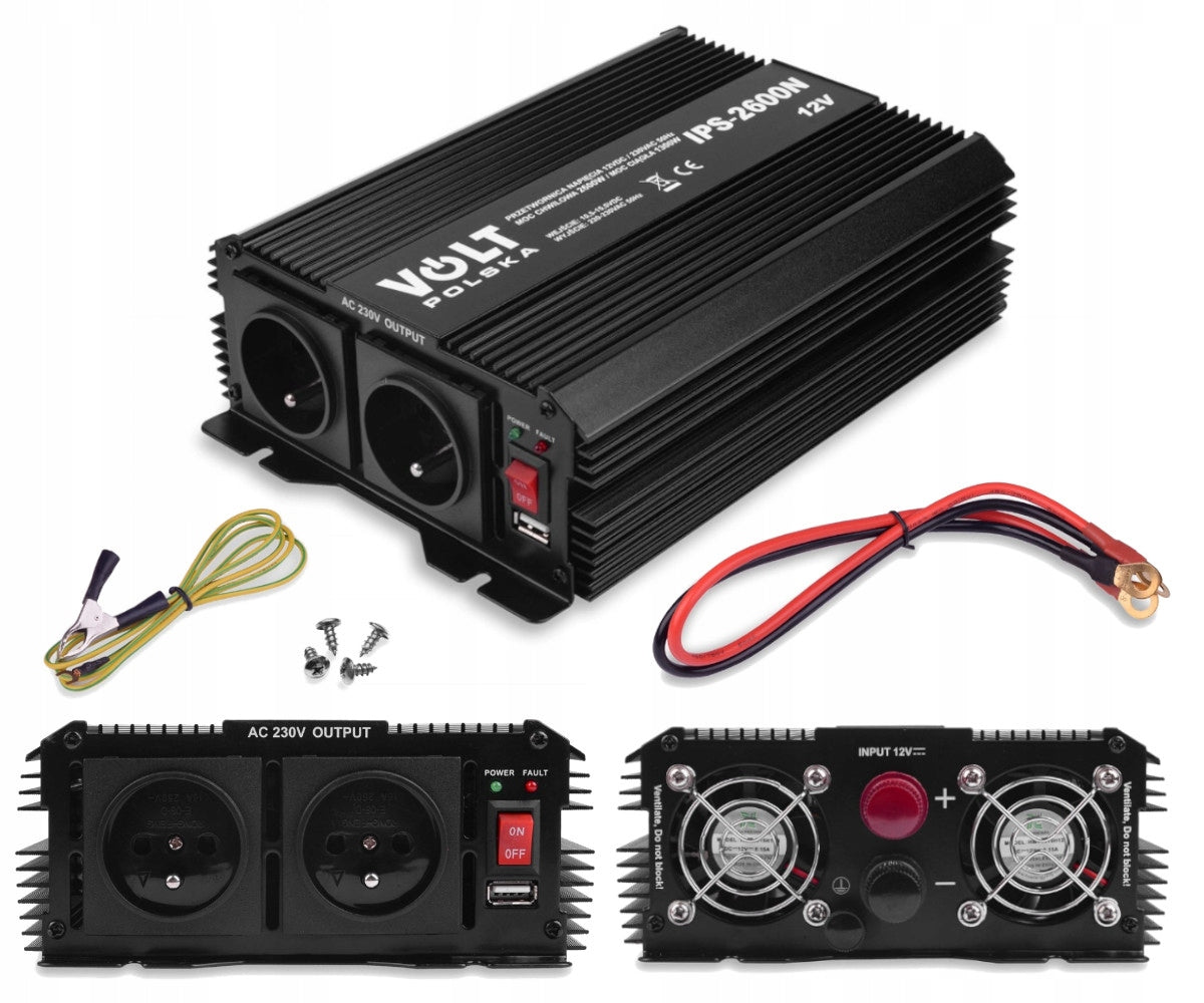 Voltage converter VOLT Poland IPS 2600 N Inverter 12V to230V 1300/2600W