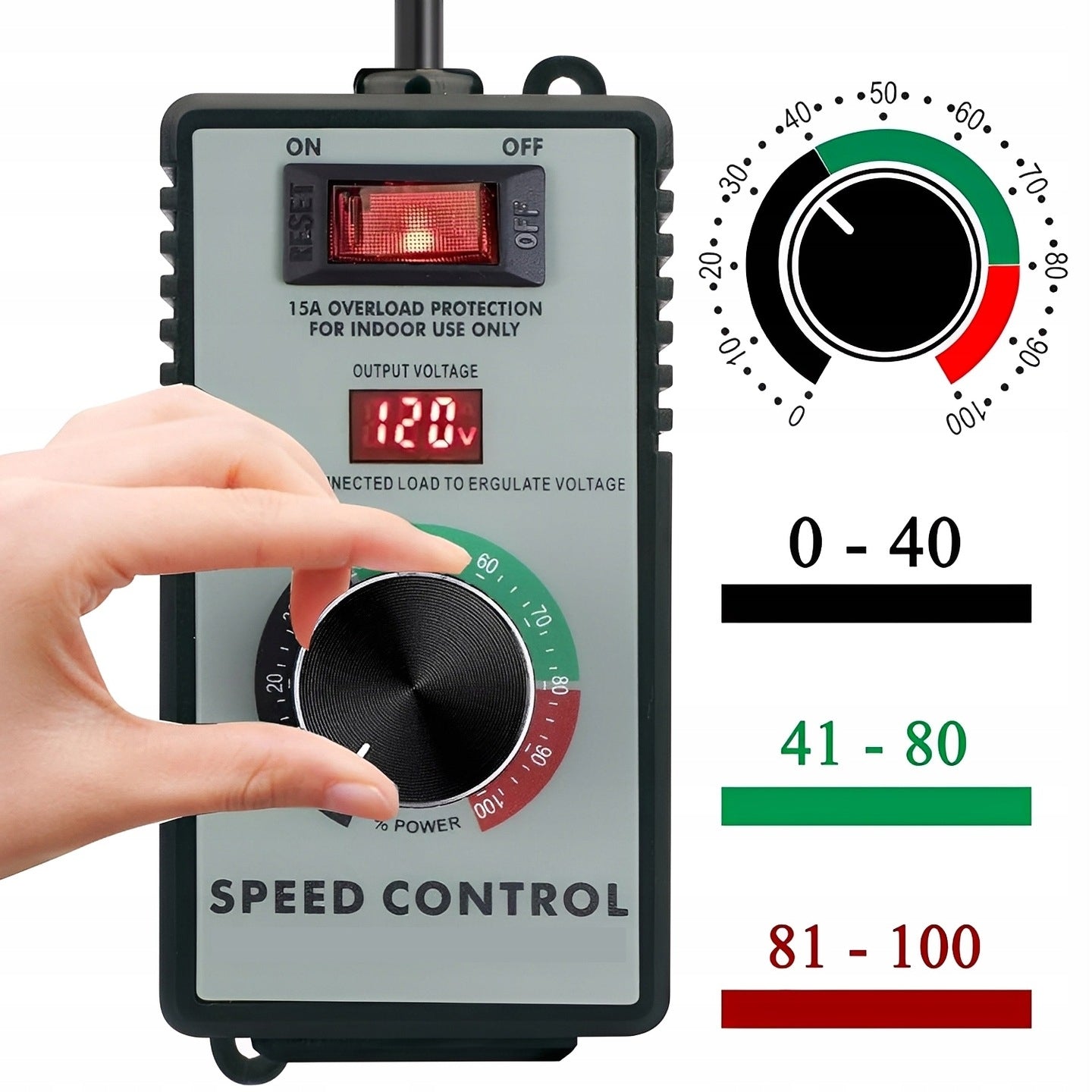 Voltage motor speed controller in housing with socket 4000W 230V Brand no brand