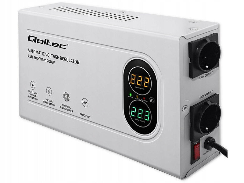 Voltage stabilizer QOLTEC 50449 2000VA 1200W