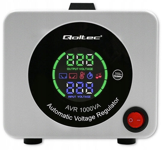 Voltage stabilizer QOLTEC AVR 50723 1000VA 800W Brand Qoltec