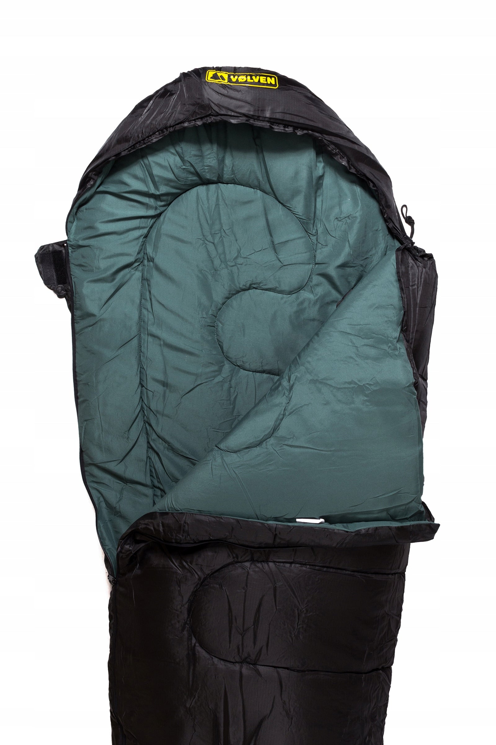 Volven Traveller Hiking Sleeping Bag - Black Left Color black