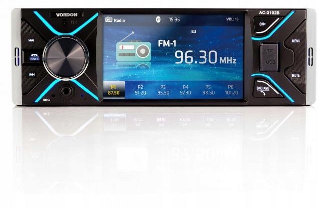 Vordon AC-3102B Car Radio 1DIN MP5 LCD 4.1'' Bluetooth + Microphone Brand Vordon
