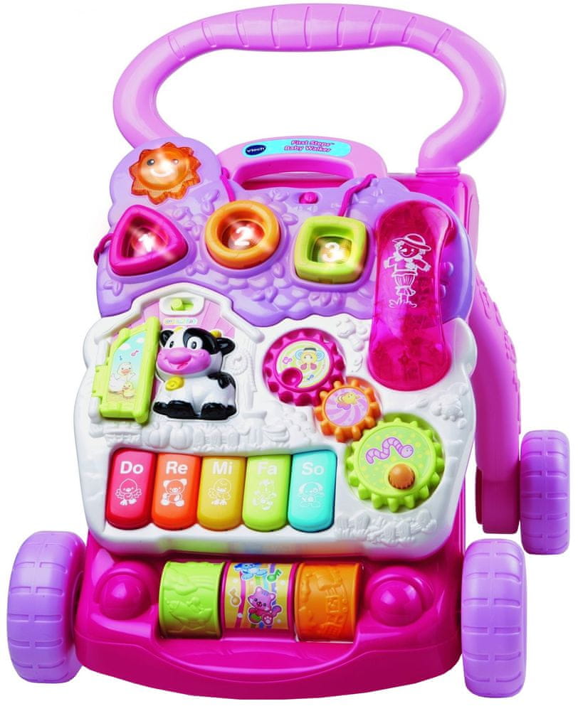 Vtech chodítko Uč se a poznávej růžové CZ Color pink