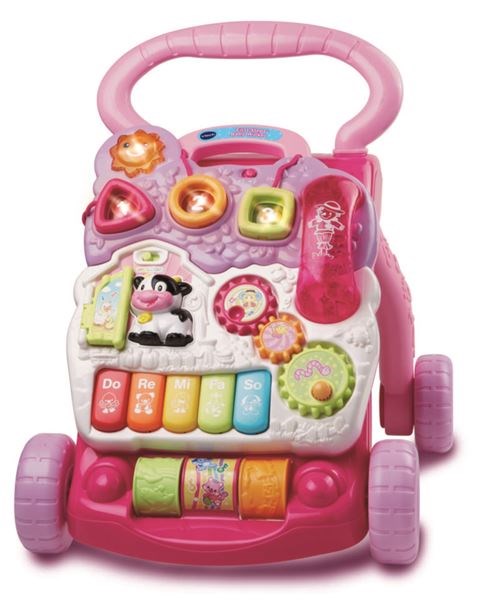 Vtech chodítko Uč se a poznávej růžové CZ