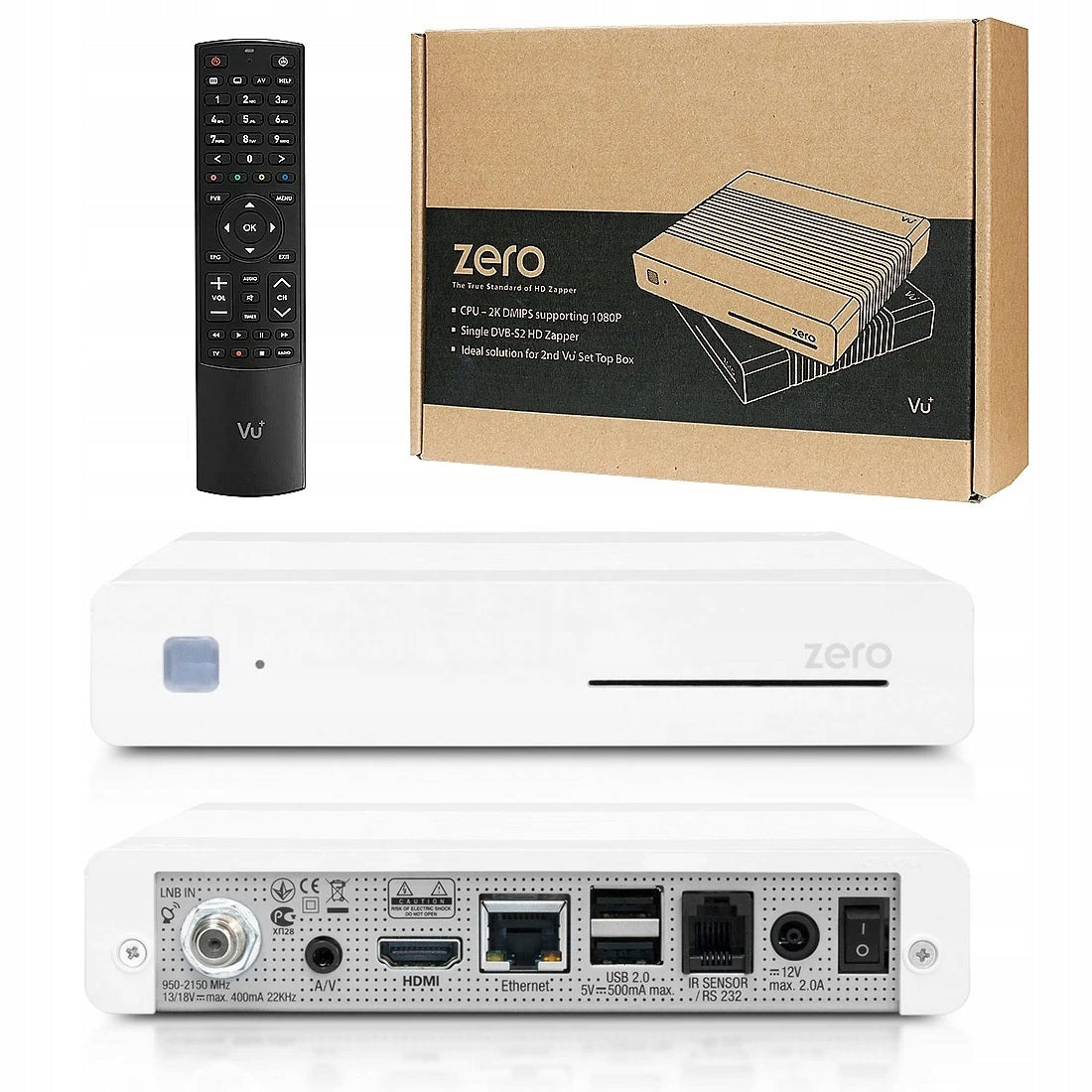 Vu+ Zero Rev. 2 WHITE HEVC H.265 Linux Enigma 2