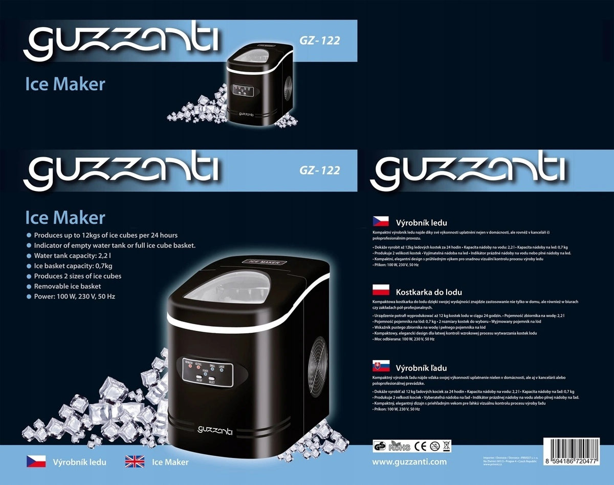 Výrobník ledu Guzzanti GZ 122 Dominant color black