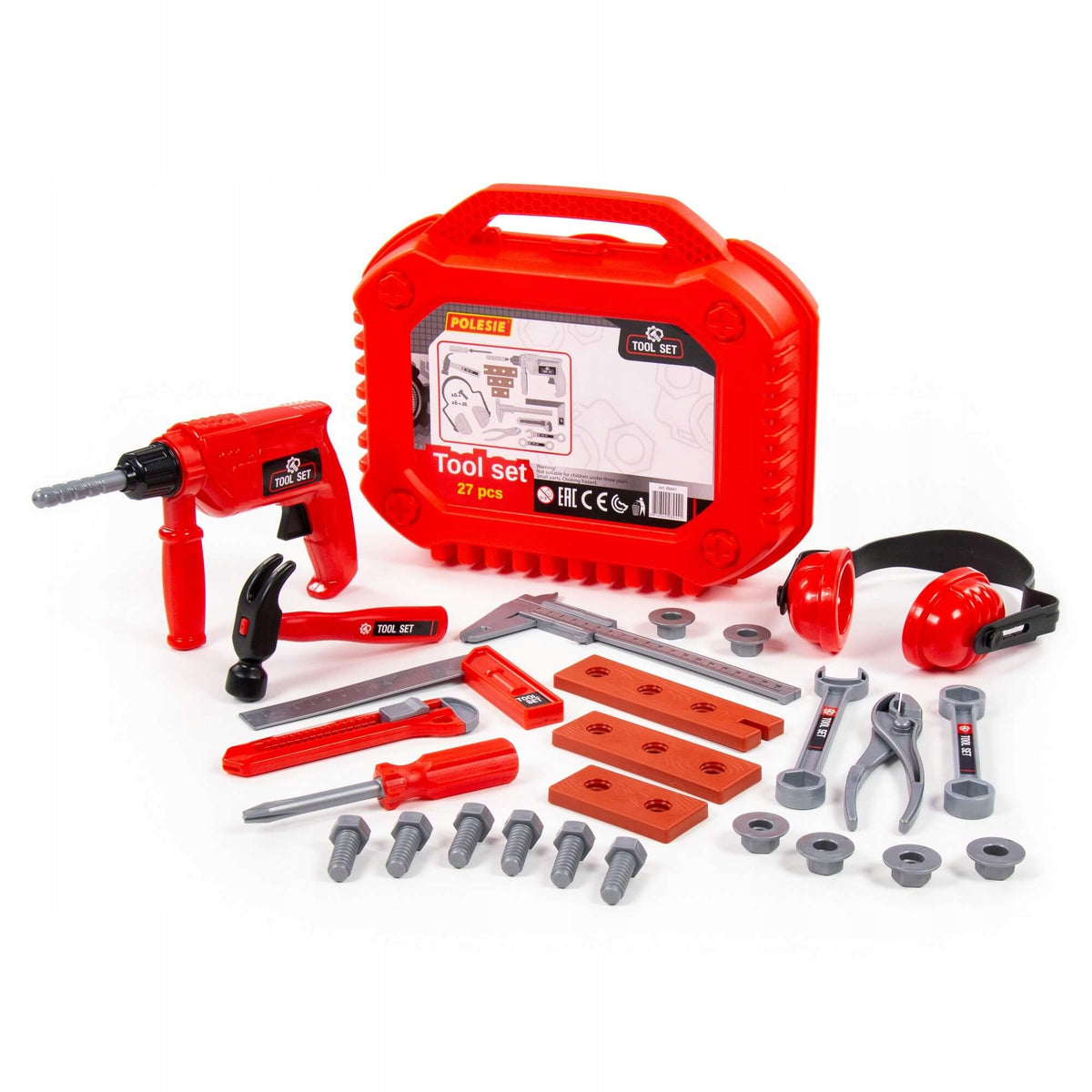 WADER Tool set No.18 in case 27 elements Color red
