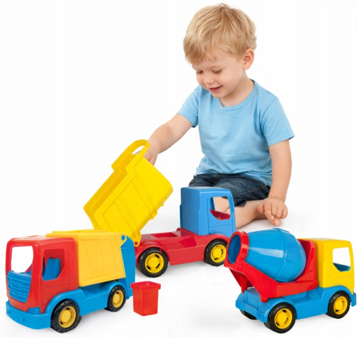 WADER tech Truck Set Garbage Truck Concrete Mixer Dump Truck Toys For Kids