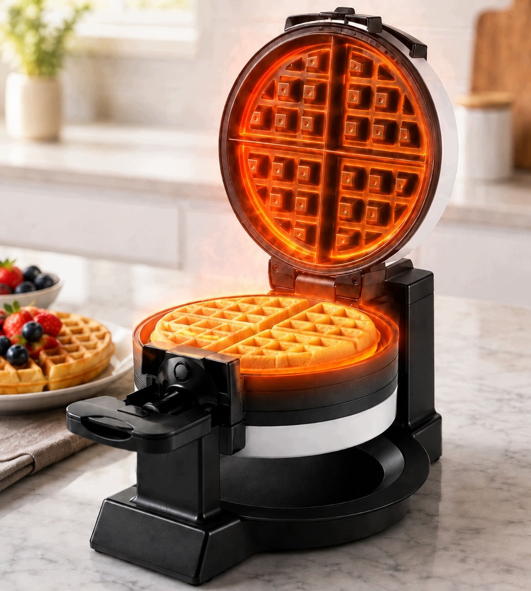 WAFFLE IRON 1400W ROTATING DOUBLE WM2050 2 BELGIAN WAFFLES 180° STRONG Manufacturer code WM2050-KALORIK