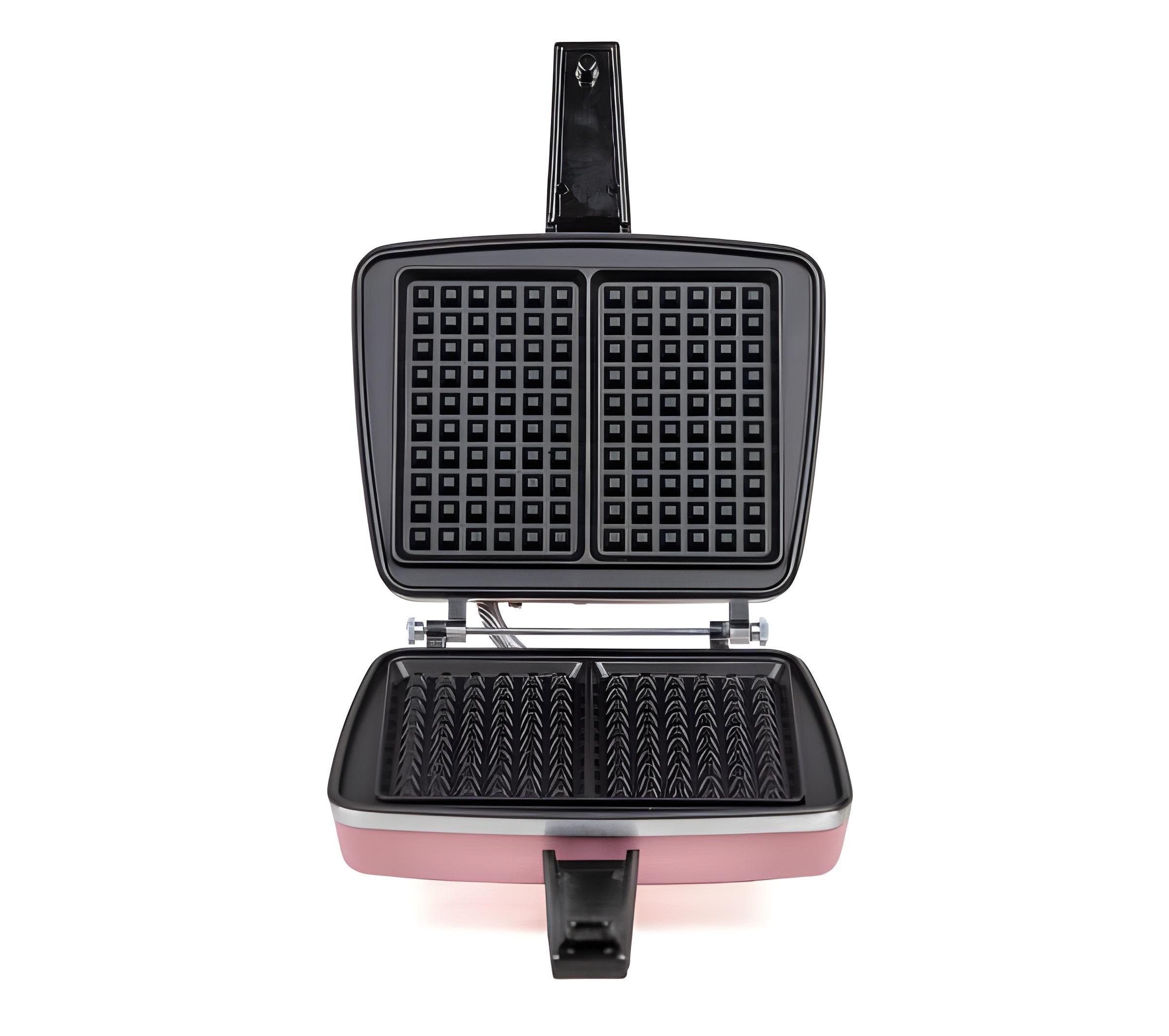 WAFFLE IRON DEZAL PROFESSIONAL GASTRONOMIC 1300W FINE GRILLE PINK Packaging status original