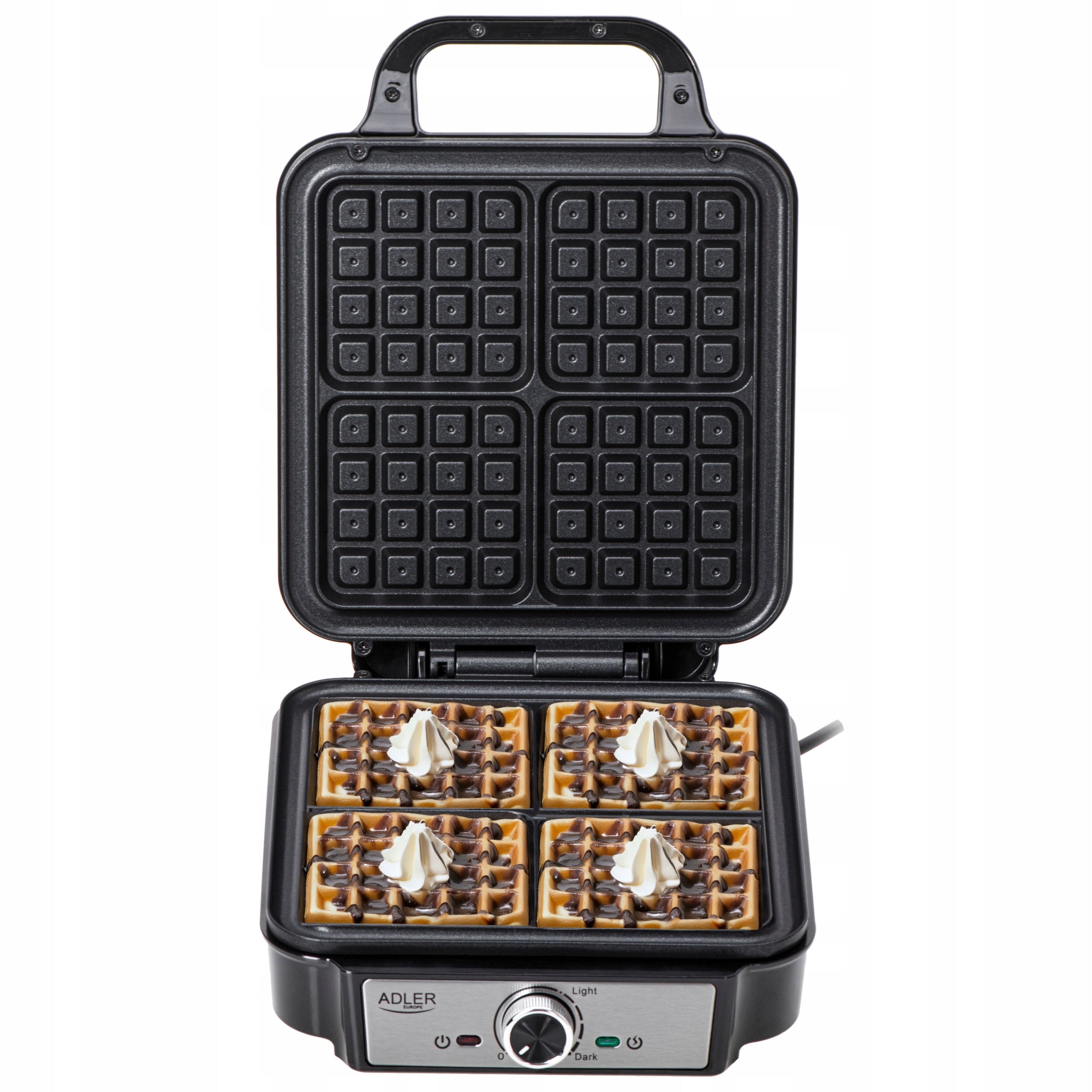 WAFFLE MAKER ADLER 1800W CRISPY WAFFLES SOLIDLY MADE LATEST MODEL Packaging status original