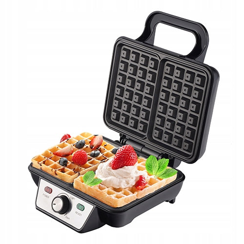 WAFFLE MAKER FOR 2 LARGE CRISPY WAFFLES TEMPERATURE CONTROL FOOT NON-STICK Power rating 1600 W