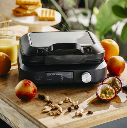 WAFFLE MAKER FOR TWO LARGE CRISPY WAFFLES XXL TEMPERATURE CONTROL 2200W LED Manufacturer code AD 3087