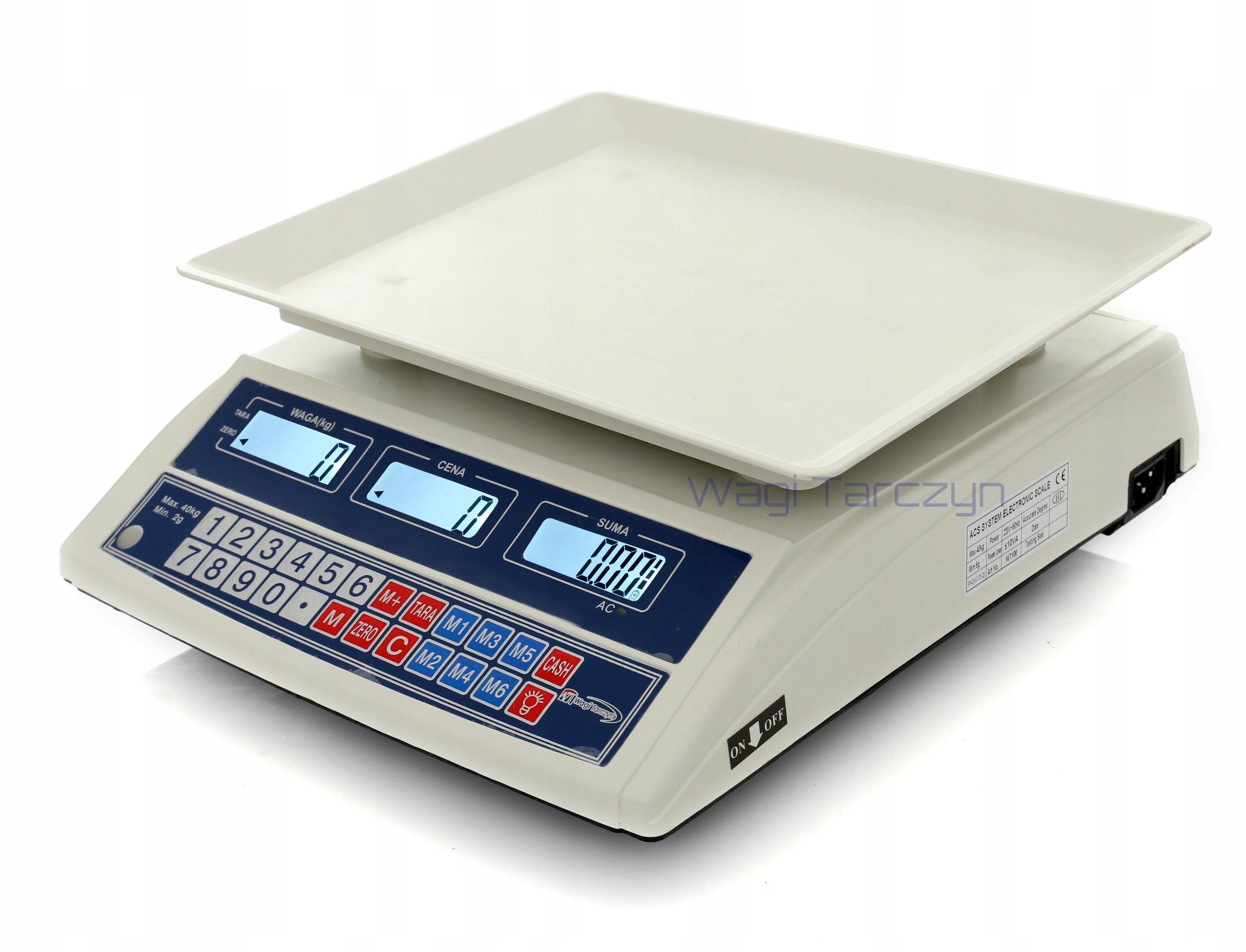 WAGI TARCZYN 40KG /2G SHOP SCALE ELECTRONIC GASTRONOMIC WAREHOUSE Manufacturer code WagiTarczyn WT-100