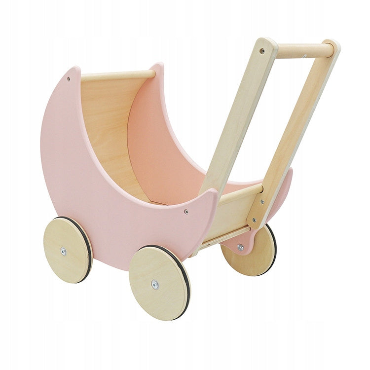WALKER PUSHER FOR CHILDREN WOODEN DOLL STROLLER 3in1 Packaging status original