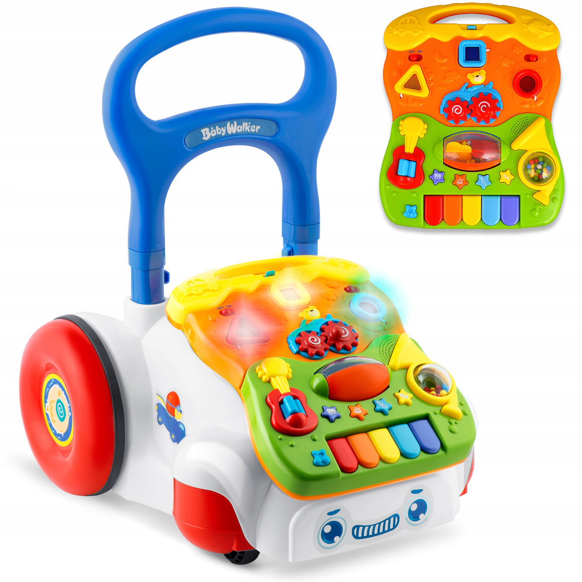 WALKER PUSHER INTERACTIVE EDUCATIONAL BOARD FOR CHILDREN 2in1
