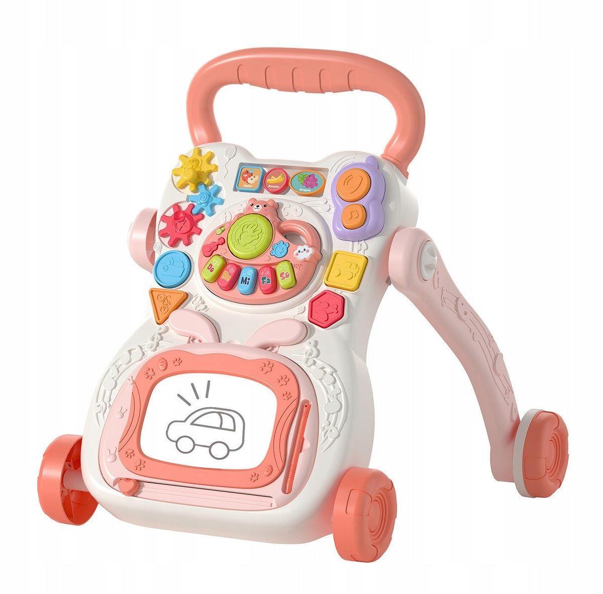 WALKER PUSHER INTERACTIVE EDUCATIONAL PANEL BOARD FOR CHILDREN PINK 18M+ EAN (GTIN) 5901741464708
