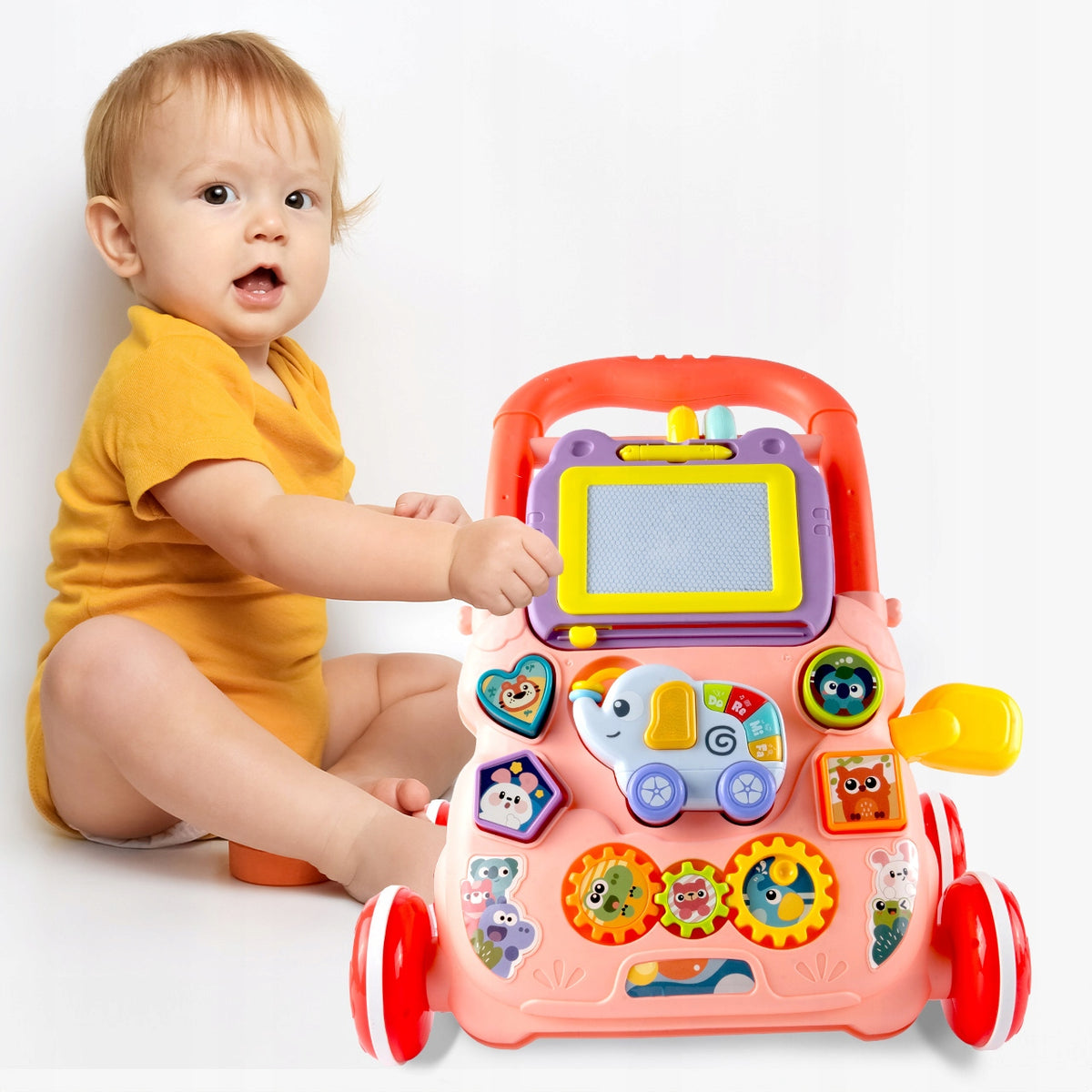 WALKER PUSHER MAGIC DRAWING BOARD RIDE-ON INTERACTIVE EDUCATIONAL TABLE FOR CHILDREN Brand MalPlay