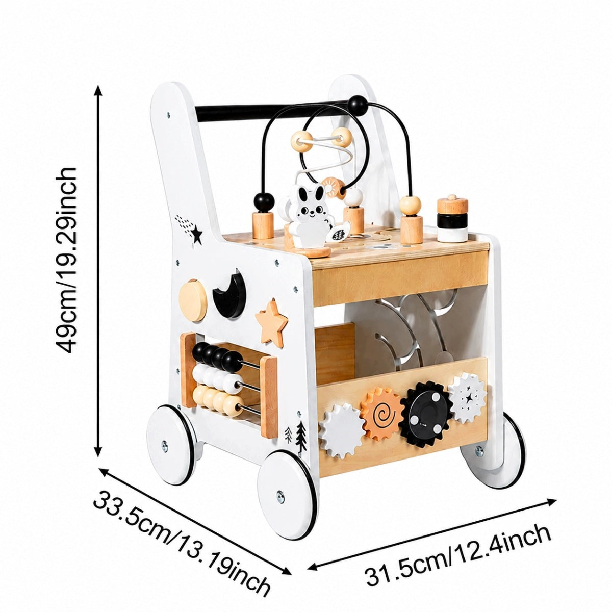 WALKER WOODEN PUSHER EDUCATIONAL CUBE 6IN1 SORTER ABACUS TABLE EDU Product weight with unit packaging 3.8 kg