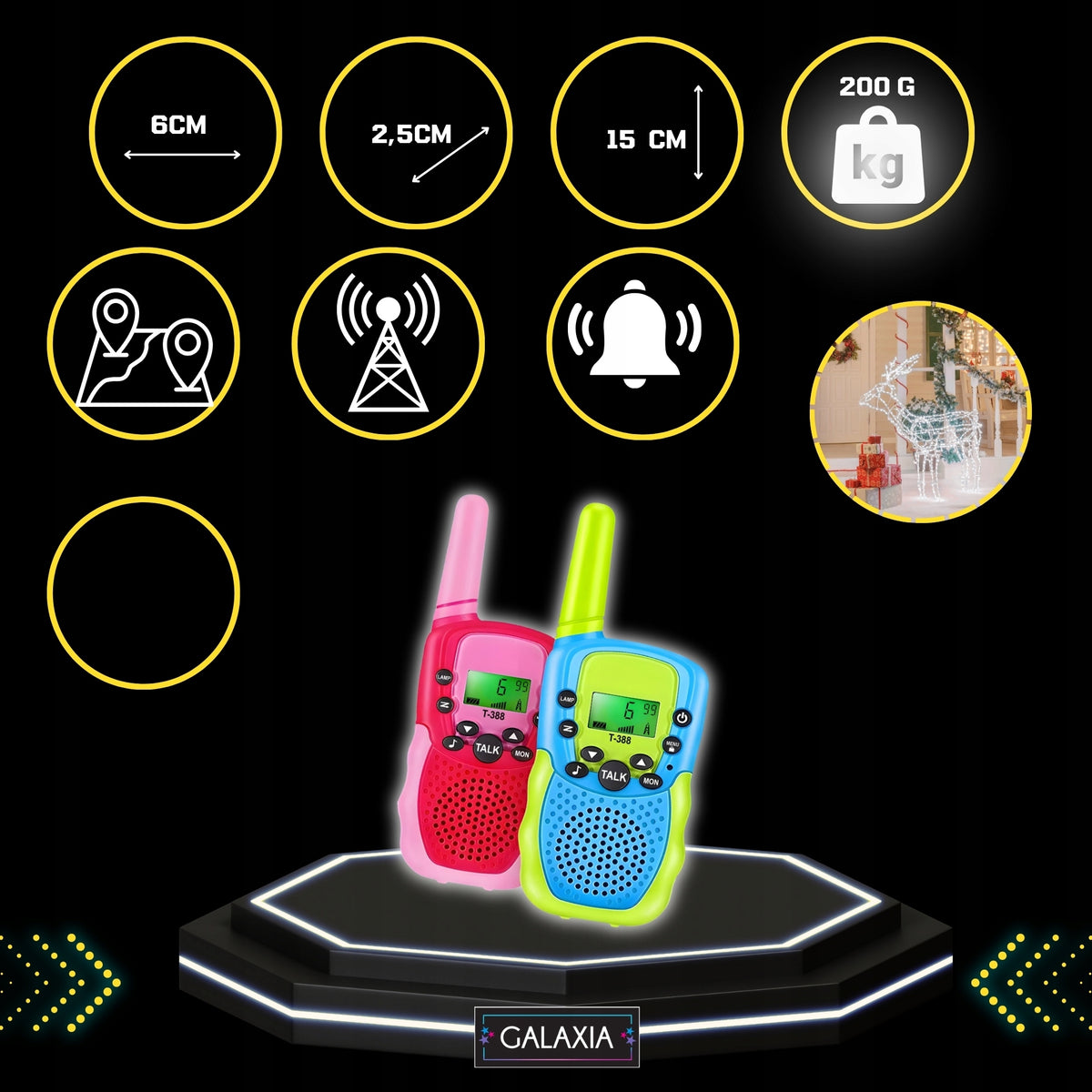 WALKIE TALKIE FOR CHILDREN 2PCS Elbows Toki Two-Way Radio Set LARGE RANGE Packaging status original