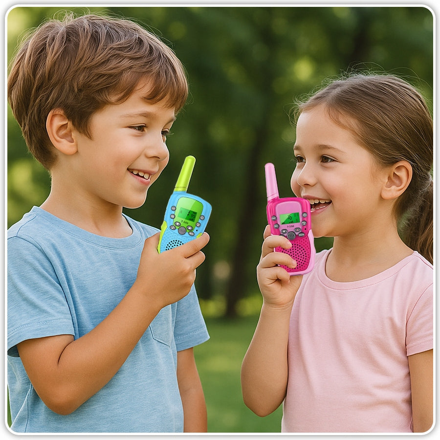 WALKIE TALKIE FOR CHILDREN 2PCS Elbows Toki Two-Way Radios Battery Pack Packaging status original