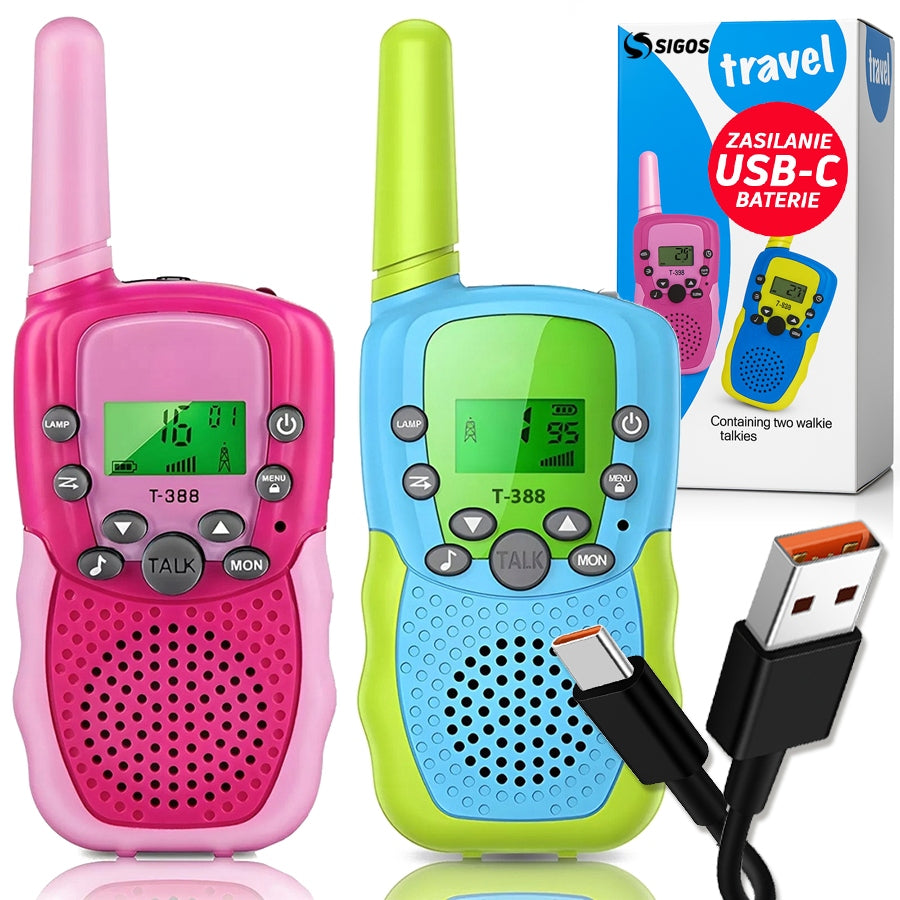 WALKIE TALKIE FOR CHILDREN 2PCS Elbows Toki Two-Way Radios Battery Pack