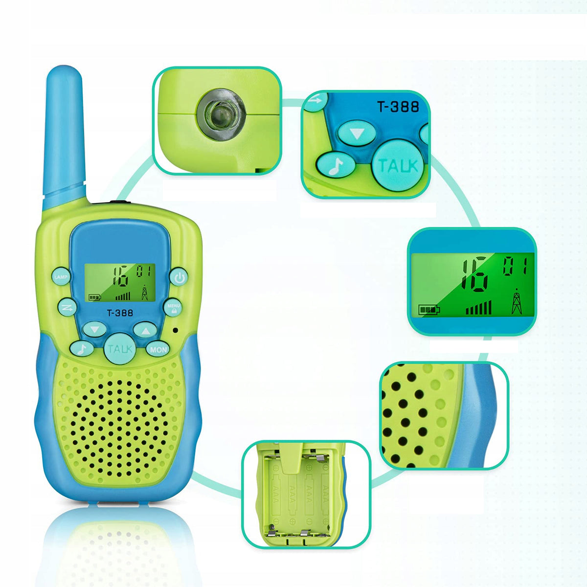WALKIE TALKIE FOR CHILDREN 3PCS Walkie Talkie Two-Way Radios Set LARGE RANGE Packaging status original