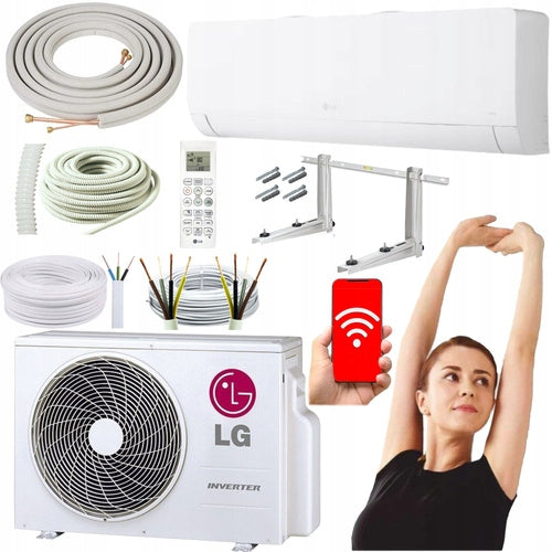 WALL AIR CONDITIONER LG DUALCOOL WZ 3,5kW 40m2 WiFi MOUNTING KIT 3MB
