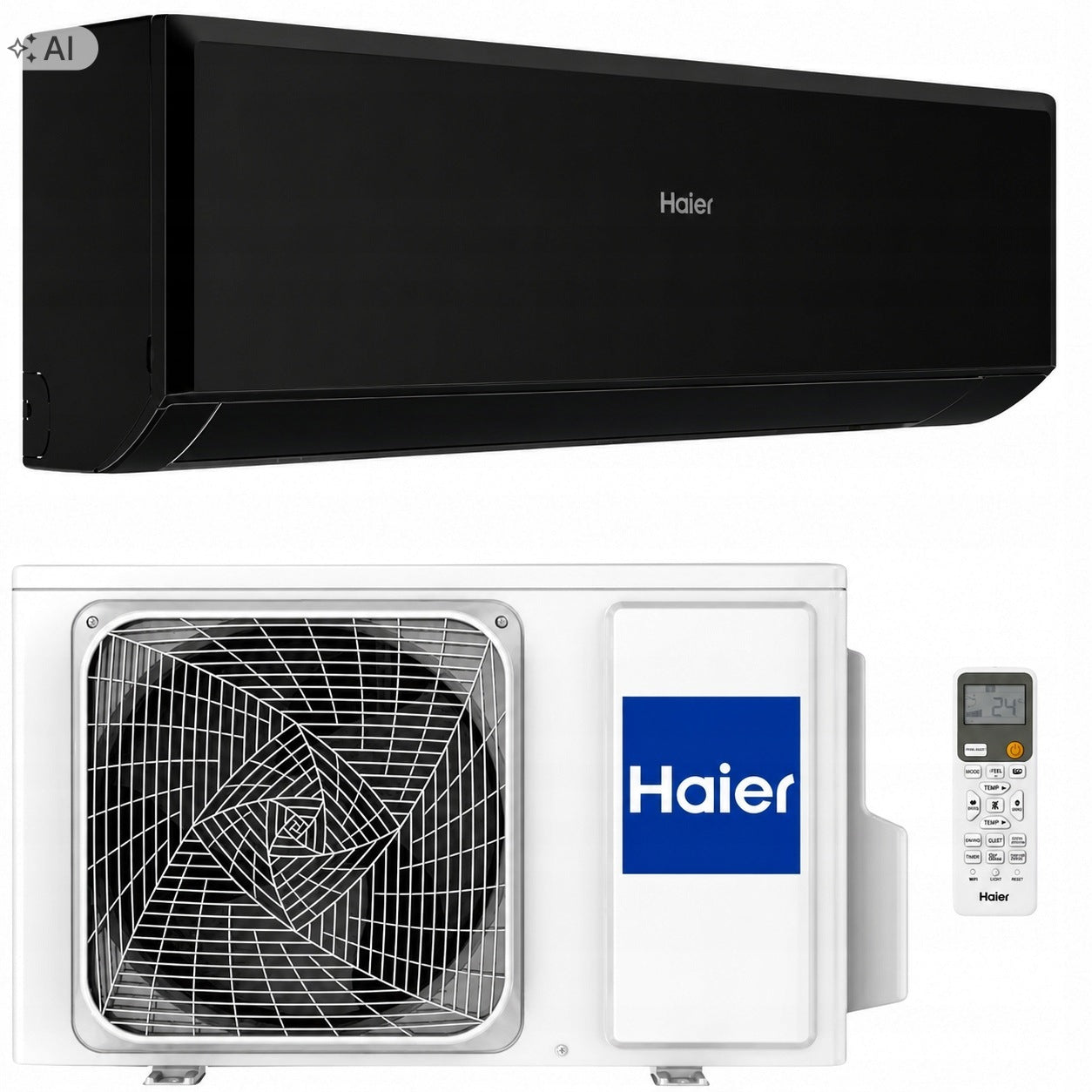 WALL AIR CONDITIONER REVIVE PLUS 3,5 KW HAIER ECO W-FI BLACK GLOSS ECO