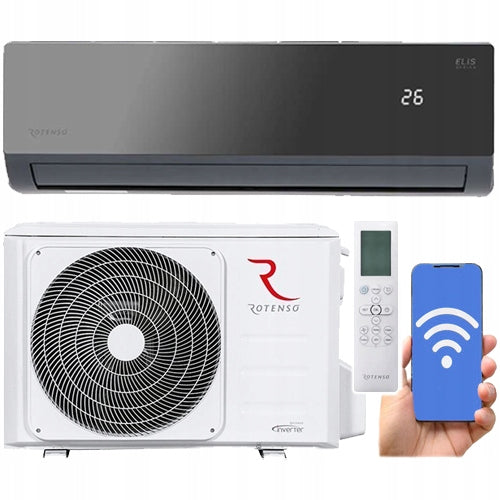 WALL AIR CONDITIONER ROTENSO ELIS 5,1kW WiFi LED SILENT AIR SUPPLY 4D HEATING