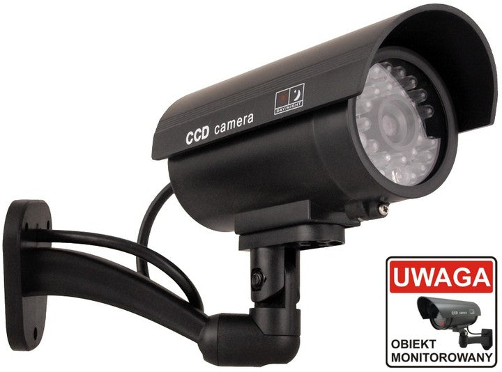 WALL CAMERA DUMMY CAMERA SURVEILLANCE LED ALARM Brand Maclean