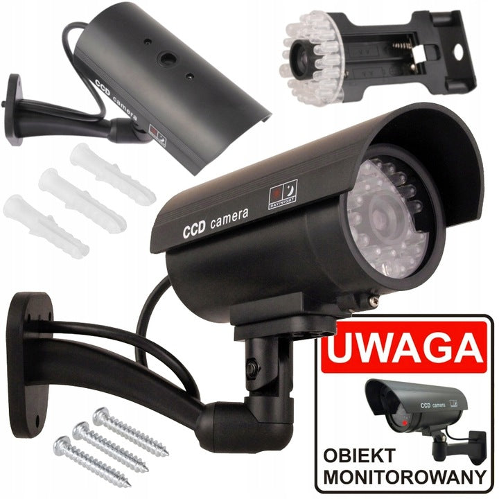 WALL CAMERA DUMMY CAMERA SURVEILLANCE LED ALARM