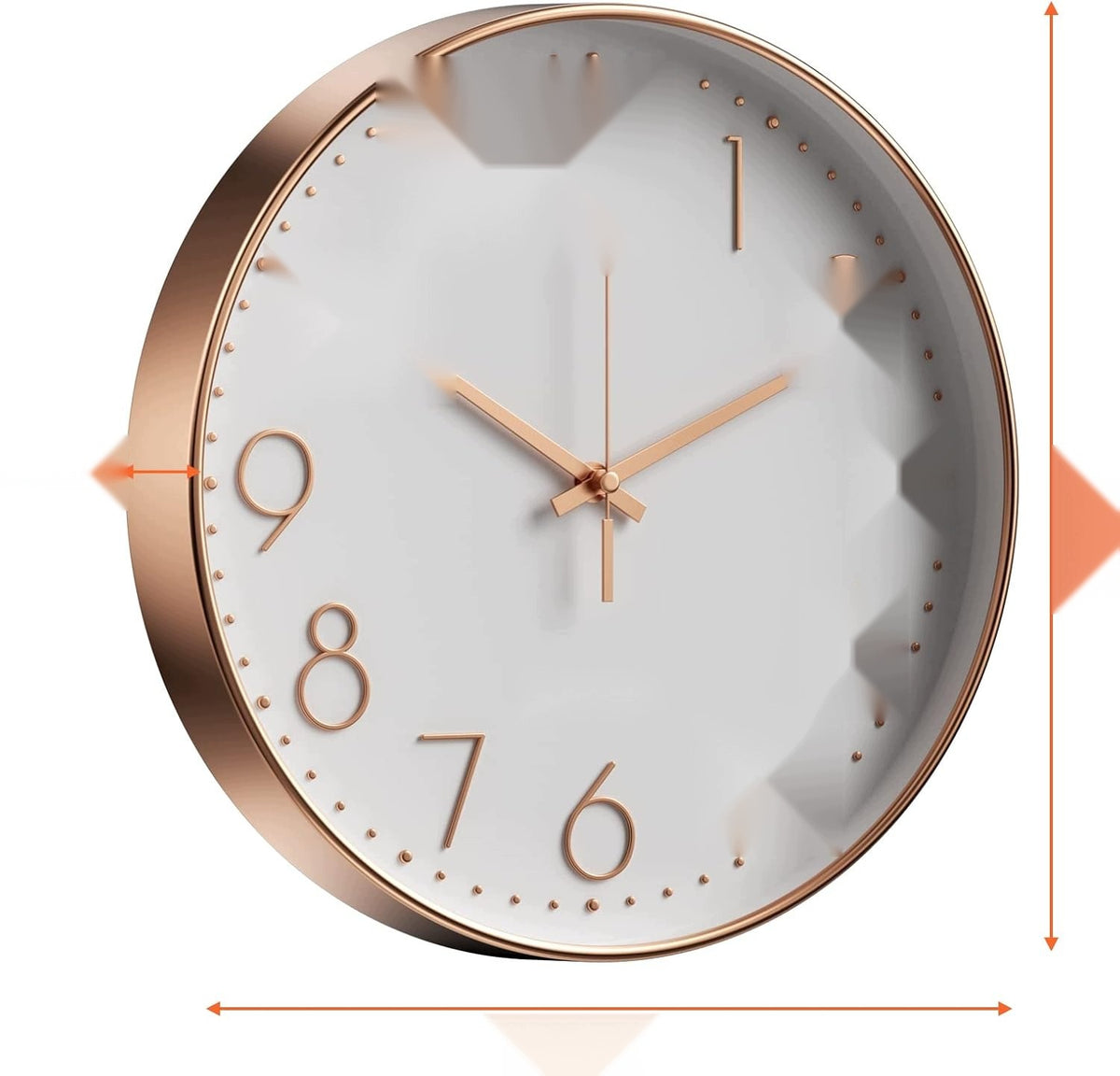 WALL CLOCK 30 CM ROUND MODERN QUIET ELEGANT QUARTZ HOUSE Brand no brand