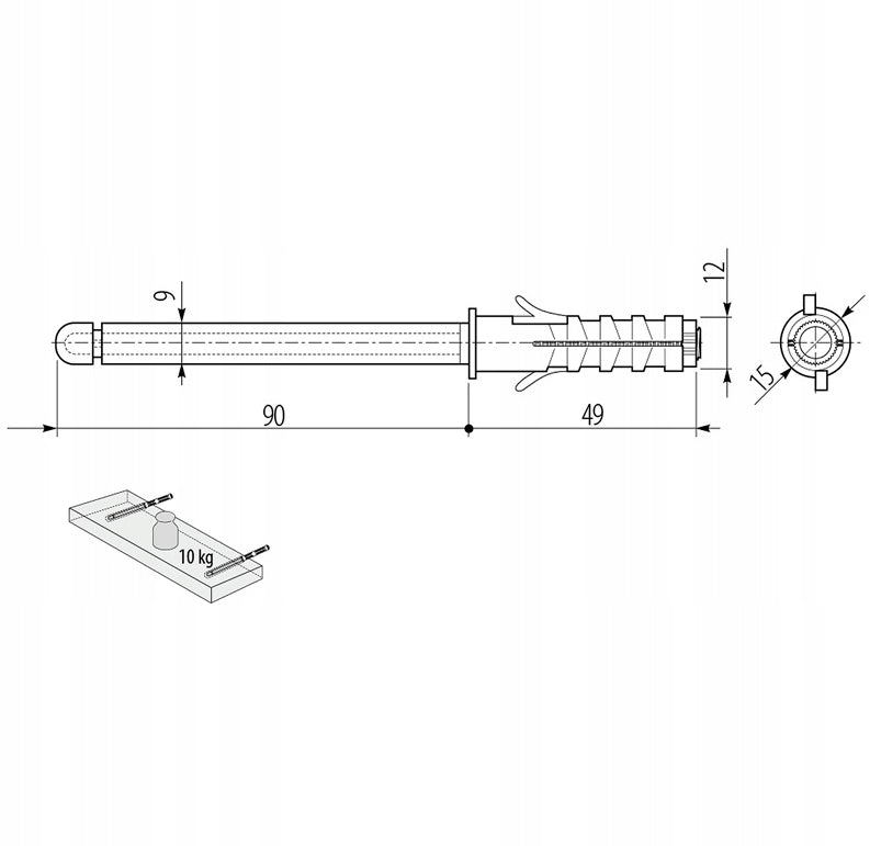 WALL FURNITURE SHELF HANGING SET OF 3 ARTISAN OAK SHELVES + PEGS Manufacturer code 5905815