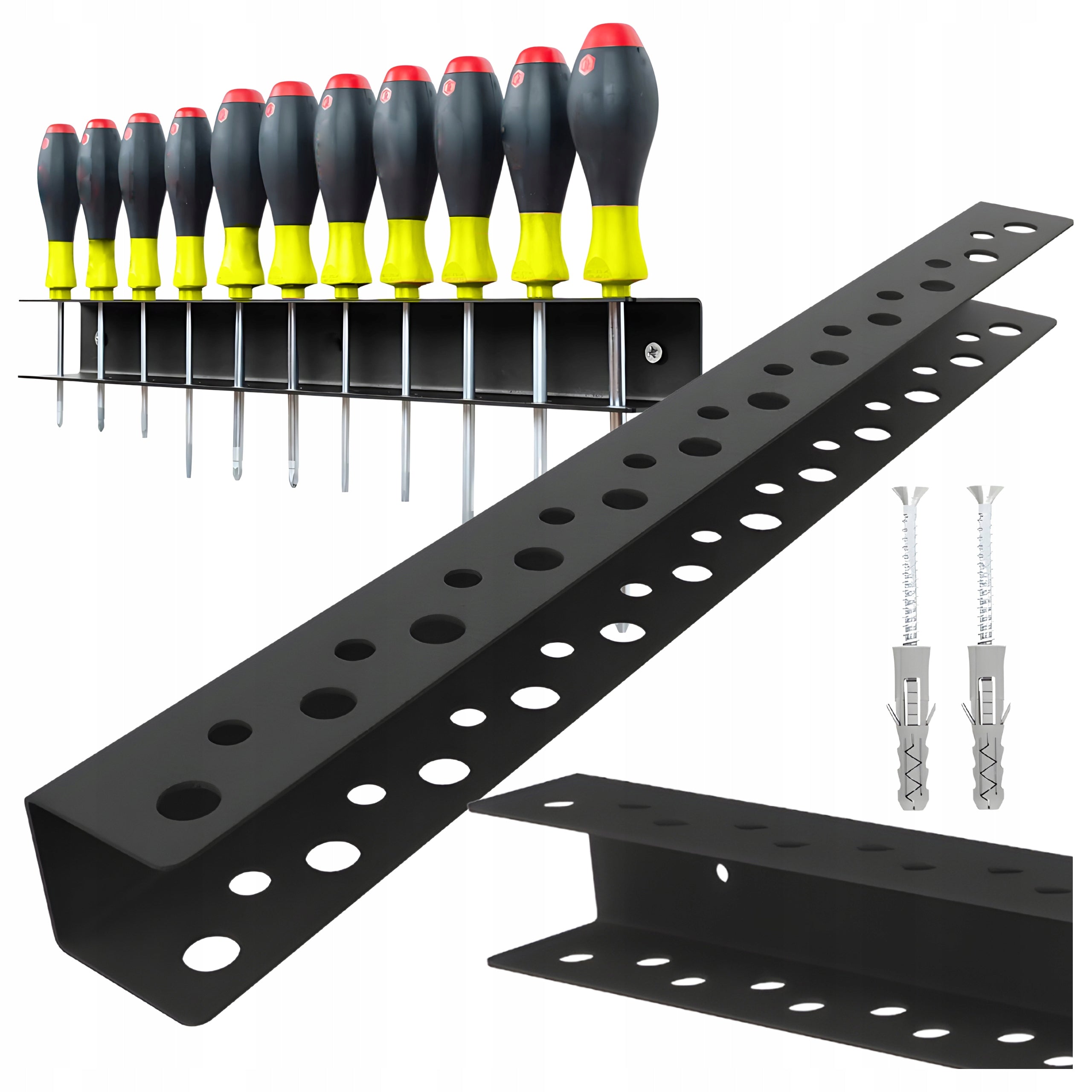 WALL HANGER FOR SCREWDRIVERS WORKSHOP TOOLS ORGANIZER STRIP 40cm
