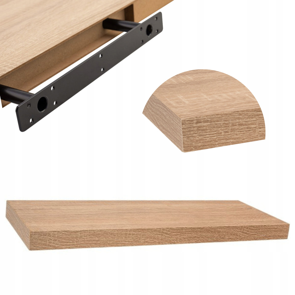 WALL HANGING SHELF FOR SELF-HANGING BOOKS 23 x 23CM HYLLY SONOMA OAK MDF Manufacturer code 65057
