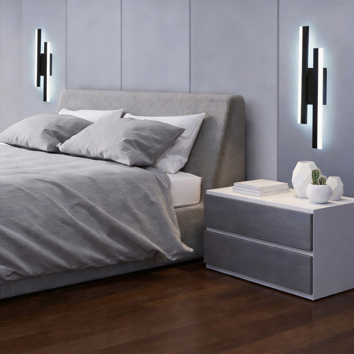 WALL LAMP BLACK LED WALL LAMP MODERN IN BATHROOM HALLWAY 6500K Brand no brand