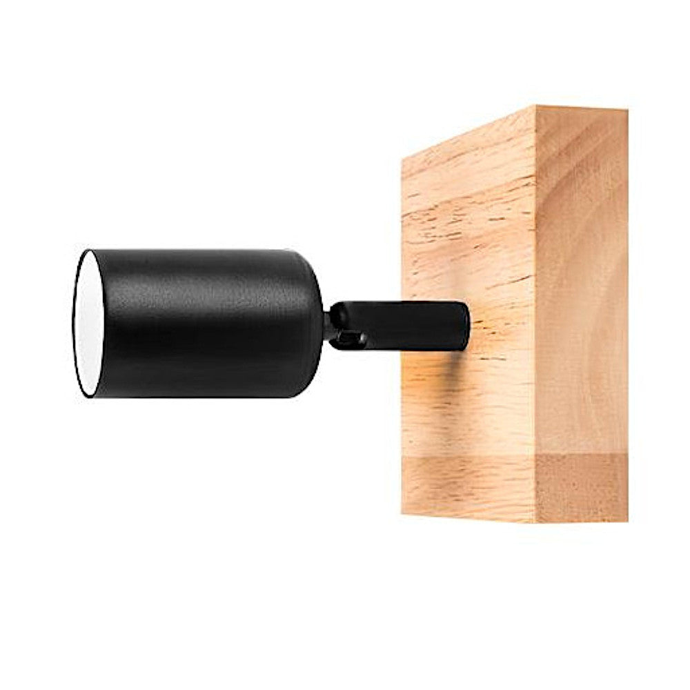 WALL LAMP EOS LED 50W STEEL WOOD BLACK RAL9005 IP20 Brand Masterled