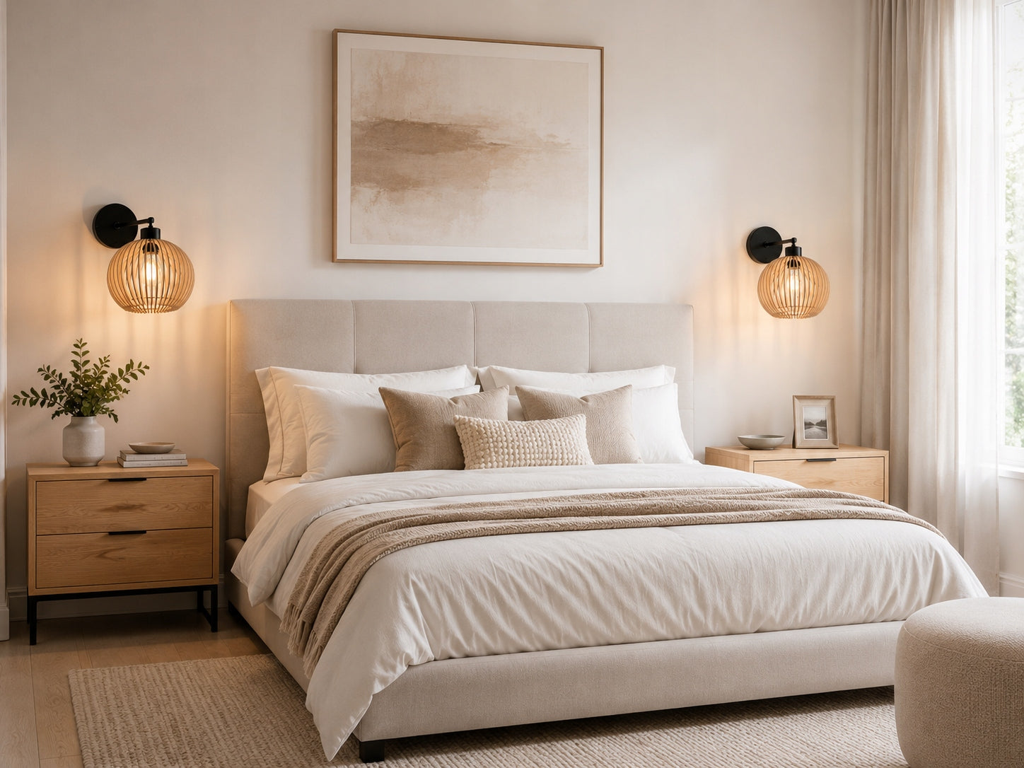 WALL LAMP FIXED LOFT RUSTIC WOODEN BALL WOOD E27 Brand LED-ONE