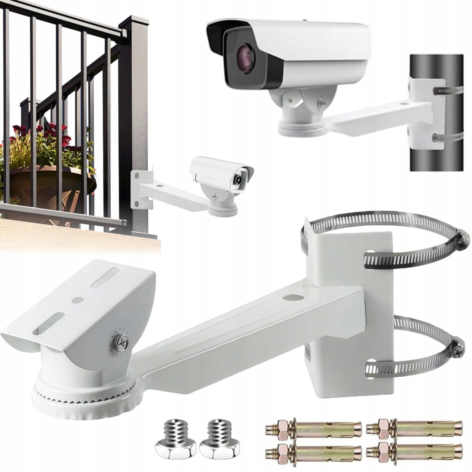 WALL MOUNT FOR CCTV IP CAMERA ADJUSTABLE 360° ALUMINIUM